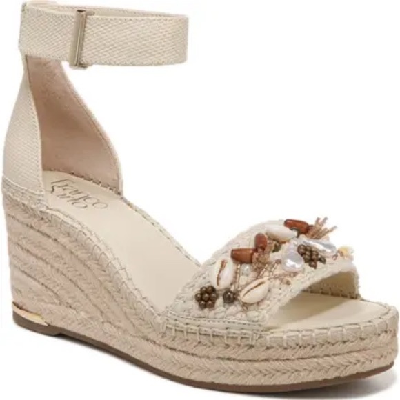 Franco Sarto Clemensshl Espadrille Sandals with Ankle Straps SZ 9.5 NEW - Picture 1 of 6